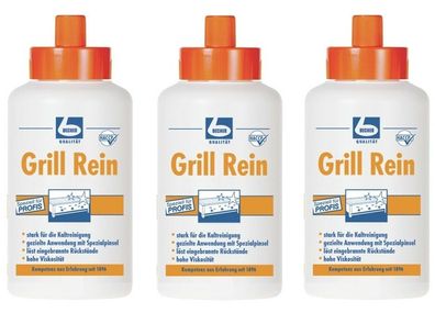 3 x 1 Liter Grillrein Dr. Becher Grill Reiniger mit Pinsel 1,0l Backofen Rein