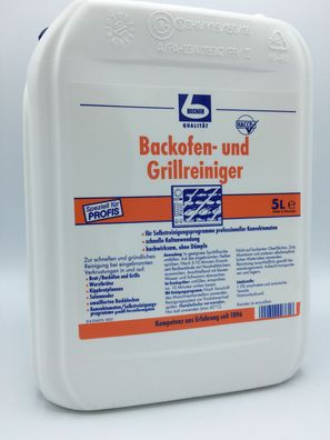 DR. BECHER Backofen und Grillreiniger| Kanister 5,0l Fettlöser Grill Rein