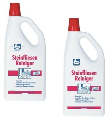 2 x DR. BECHER Steinfliesen Reiniger | 2,0l Fliesenreiniger