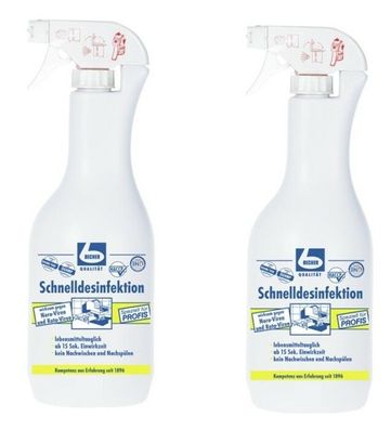 2 x Dr. Becher Schnelldesinfektion 1 Liter Flasche | wirksam