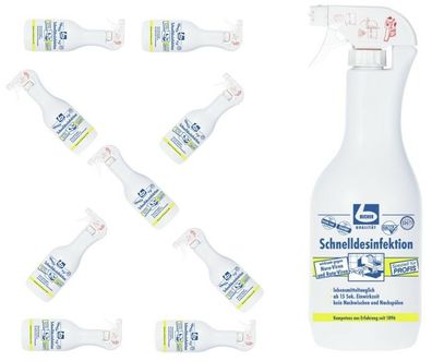 10 x Dr. Becher Schnelldesinfektion 1 Liter Flasche | wirksam