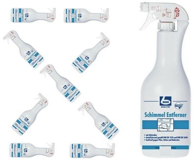 10 x Dr. Becher Schimmel Entferner Sprühflasche 1 Liter | Kraftvolle Bekämpfung