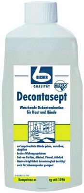 1 Liter DR. BECHER Decontasept | Dekontaminationsmittel für Ganzkörperwaschung