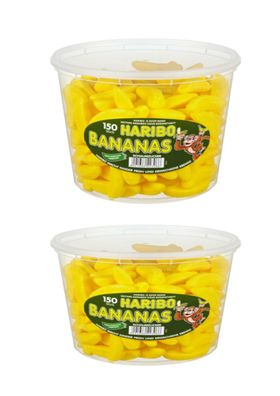 2 Dosen | HARIBO | Bananas | 150 Stück - 1,05 kg pro Dose