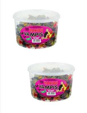 2 Dosen | Haribo Vampire 150 Stück - 1,2 kg pro Dose