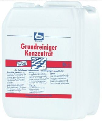 5 Liter | DR. BECHER Grundreiniger Konzentrat | Wirksamer Fußbodenreiniger