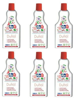 6x 500ml Dr. Becher - Duftöl- Tropical Flowers - exotisch & anregend | 3L