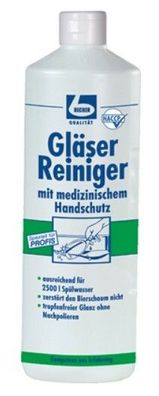 1 Liter | DR. BECHER Gläser Reiniger mit medizinischem Handschutz | dickflüssig