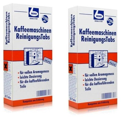 2 x DR. BECHER Kaffeemaschinen ReinigungsTabs - insgesamt 60 Tabs
