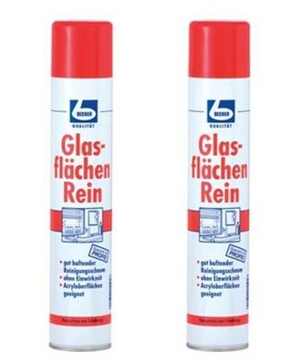 2 Dosen | DR. BECHER Glasflächen Rein |Glasreiniger in 500ml Sprühdose