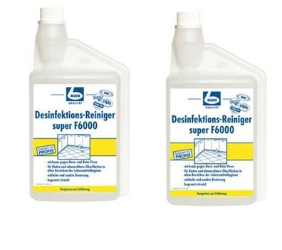 2 Liter Dosier Flasche | DR. BECHER Desinfektionsreiniger super F6000 |