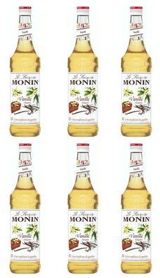 6 Flaschen | MONIN Vanille | 0,7l je Flasche | Feiner Geschmack der Vanille