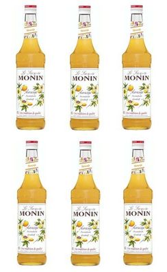 6 Flaschen | MONIN Maracuja | 0,7l je Flasche | Exotisches Fruchtaroma