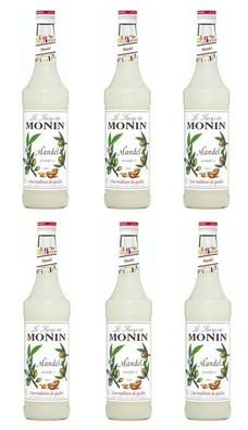 6 Flaschen | MONIN MANDEL | 0,7l je Flasche | süße Mandeln