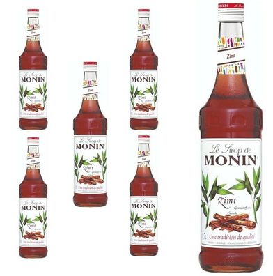 6 Flaschen | MONIN ZIMT | 1,0L je Flasche