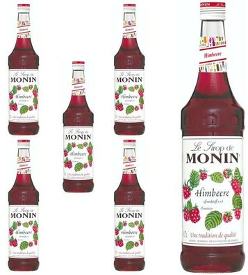 6 Flaschen | MONIN Himbeere | 0,7L je Flasche |