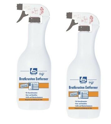 2 x DR. BECHER Bratkrusten Entferner | 1 Liter Sprüh Flasche | Kaltreiniger