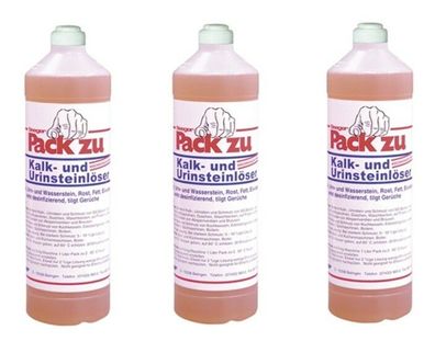 3 Liter Pack zu 4 Kalk- & Urinstein - Löser | 1L Fl. | hygienisch & kraftvoll