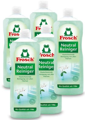 5 x Frosch Neutral Reiniger a 1,0 Liter ? Bio Qualität 1986 ? Allzweckreiniger