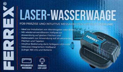 FERREX® LASER-WASSERWAAGE FÜR Präzise UND Intuitive Messarbeiten Mittels LASER