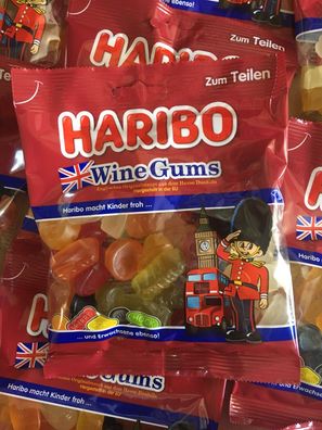 5 Tüten Haribo English Wine Gums a 175gr - nach englischem Originalrezept