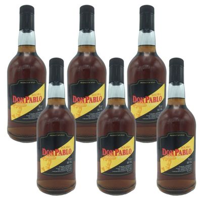 6x Don Pablo Brandy 36 % Vol. - 0,7 Liter Flasche