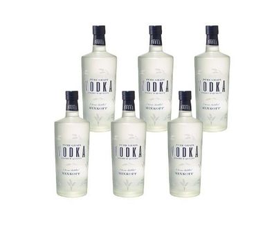 6x Minkoff Premium Vodka 40 % Vol. - 0,7 L Flasche - Fünffach destilliert