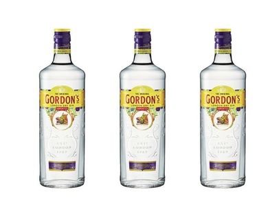 3x Gordon's London Dry Gin 37,5 % Vol. - 1 L Flasche Gin