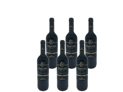 6 x Soprano Primitivo Rotwein trocken 13% Vol. in 0,75 L Flasche