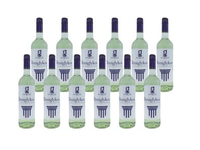 12x Mirios Imiglykos Weißwein lieblich 11% Vol. - 0,75 L Flasche