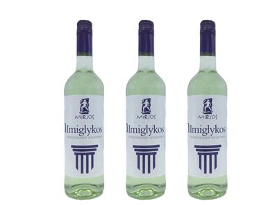 3x Mirios Imiglykos Weißwein lieblich 11% Vol. - 0,75 L Flasche