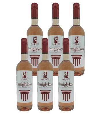 6x Mirios Imiglykos Rosé Roséwein lieblich 11% Vol. - 0,75 L Flasche