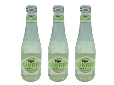 3x Käfer Hugo mit Holunderblüte + Limette 6,9 % Vol. in 0,2 L Flasche