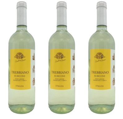 3x Casalina Di Siziano Trebbiano trocken Weißwein Sizilien 12 % - 0,75 L