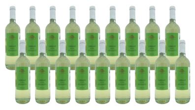 18x Casalina Di Siziano Grillo trocken Weißwein Sizilien 12,5 % Vol. - 0,75 L
