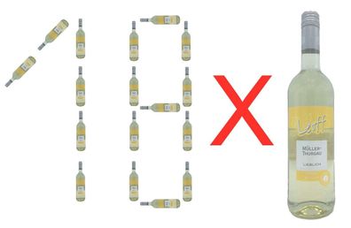 18x Leoff Müller-Thurgau Weißwein QBA Qualitätswein 9,5% - 0,75 L