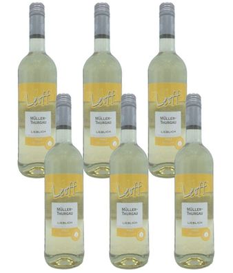 6x Leoff Müller-Thurgau Weißwein QBA Qualitätswein 9,5% - 0,75 L