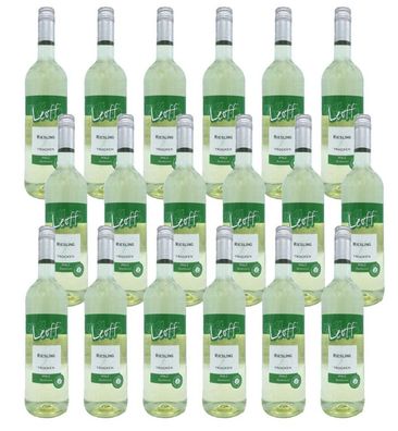 18x Leoff Riesling trockener Weißwein QBA Qualitätswein Pfalz 12% - 0,75 L