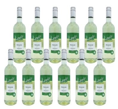 12x Leoff Riesling trockener Weißwein QBA Qualitätswein Pfalz 12% - 0,75 L