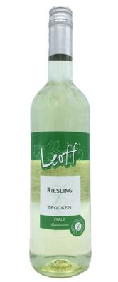 Leoff Riesling trockener Weißwein QBA Qualitätswein Pfalz 12% - 0,75 L