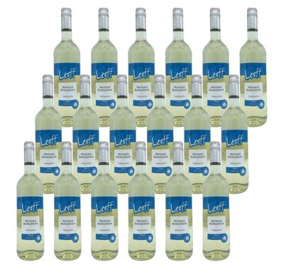 18x Leoff weißer Burgunder QBA trockener Qualitätswein Pfalz 11,5% - 0,75 L