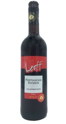 Leoff Portugieser Rotwein halbtrocken QBA Qualitätswein Pfalz 11, 5% -0,75L