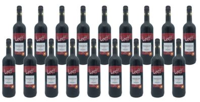 18x Leoff Dornfelder Rotwein trocken QBA Qualitätswein Pfalz 11,5% - 0,75L