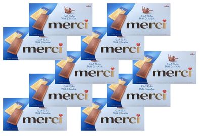 10x merci - 4 einzeln verpackte Mini-Tafeln Edel-Sahneschokolade 100g