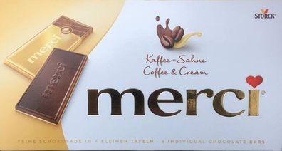 merci - Edel-Kaffee-Sahneschokolade auf Weißer Schokolade - 100 g Schachtel