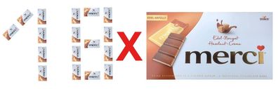 18x merci - Merci Tafelschokolade Edel-Nougat - 112 g Schachtel