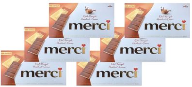 6x merci - Merci Tafelschokolade Edel-Nougat - 112 g Schachtel