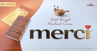 merci - Merci Tafelschokolade Edel-Nougat - 112 g Schachtel