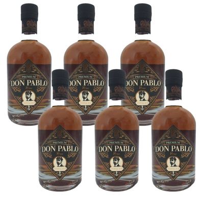 6x Don Pablo Premium Rum 40 % Vol. - 0,7L Flasche Premium