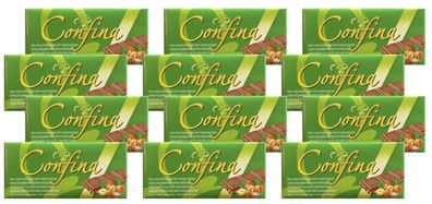 12x Confina Milchschokolade mit Haselnüssen - 100 g Tafel